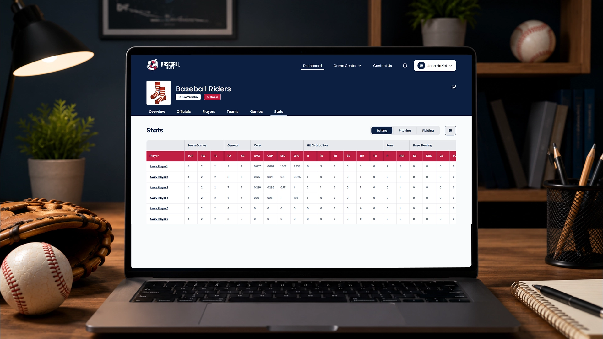 How to View Stats in Baseball Blitz